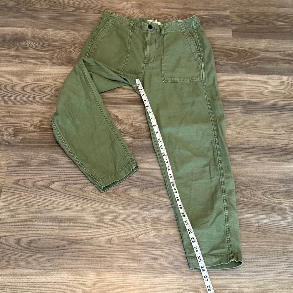 Madewell Griff Tapered Fatigue Cargo Pant Green Women’s size 26 - Picture 8 of 10